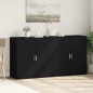 vidaXL Aparadores 2 unidades madera de ingeniería negro 79x38x80 cm vidaXL Aparadores 2 unidades madera de ingeniería negro 79x38x80 cm