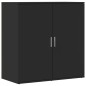 vidaXL Aparadores 2 unidades madera de ingeniería negro 79x38x80 cm vidaXL Aparadores 2 unidades madera de ingeniería negro 79x38x80 cm