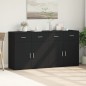 vidaXL Aparadores 2 unidades madera de ingeniería negro 79x38x80 cm vidaXL Aparadores 2 unidades madera de ingeniería negro 79x38x80 cm