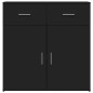 vidaXL Aparadores 2 unidades madera de ingeniería negro 79x38x80 cm vidaXL Aparadores 2 unidades madera de ingeniería negro 79x38x80 cm
