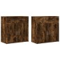 vidaXL Aparadores 2 uds madera de ingeniería roble ahumado 79x38x80 cm vidaXL Aparadores 2 uds madera de ingeniería roble ahumado 79x38x80 cm