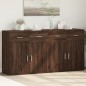 vidaXL Aparadores 2 uds madera de ingeniería marrón roble 79x38x80 cm