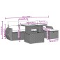 vidaXL Set de sofás de jardín 6 piezas y cojines ratán sintético negro vidaXL Set de sofás de jardín 6 piezas y cojines ratán sintético negro