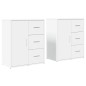 vidaXL Aparador de madera de ingeniería 2 uds blanco 60x31x70 cm vidaXL Aparador de madera de ingeniería 2 uds blanco 60x31x70 cm