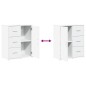 vidaXL Aparador de madera de ingeniería 2 uds blanco 60x31x70 cm vidaXL Aparador de madera de ingeniería 2 uds blanco 60x31x70 cm