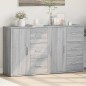 vidaXL Aparador de madera de ingeniería 2 uds gris Sonoma 60x31x70 cm