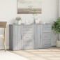 vidaXL Aparador de madera de ingeniería 2 uds gris Sonoma 60x31x70 cm