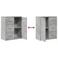 vidaXL Aparador de madera de ingeniería 2 uds gris Sonoma 60x31x70 cm