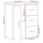 vidaXL Aparador de madera de ingeniería 2 uds gris Sonoma 60x31x70 cm
