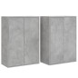 vidaXL Aparadores 2 uds madera de ingeniería gris hormigón 60x31x84 cm vidaXL Aparadores 2 uds madera de ingeniería gris hormigón 60x31x84 cm