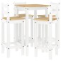 vidaXL Set de bar 5 piezas madera maciza de pino blanco vidaXL Set de bar 5 piezas madera maciza de pino blanco