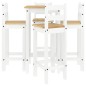 vidaXL Set de bar 5 piezas madera maciza de pino blanco vidaXL Set de bar 5 piezas madera maciza de pino blanco
