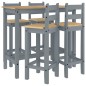 vidaXL Set de bar 5 piezas madera maciza de pino gris vidaXL Set de bar 5 piezas madera maciza de pino gris