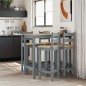 vidaXL Set de bar 5 piezas madera maciza de pino gris vidaXL Set de bar 5 piezas madera maciza de pino gris