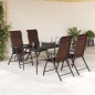 vidaXL Sillas de jardín plegables 4 unidades ratán sintético marrón vidaXL Sillas de jardín plegables 4 unidades ratán sintético marrón