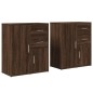 vidaXL Aparador de madera de ingeniería 2 uds marrón roble 60x31x70 cm vidaXL Aparador de madera de ingeniería 2 uds marrón roble 60x31x70 cm