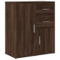 vidaXL Aparador de madera de ingeniería 2 uds marrón roble 60x31x70 cm vidaXL Aparador de madera de ingeniería 2 uds marrón roble 60x31x70 cm