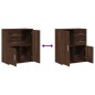 vidaXL Aparador de madera de ingeniería 2 uds marrón roble 60x31x70 cm vidaXL Aparador de madera de ingeniería 2 uds marrón roble 60x31x70 cm