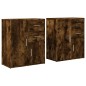 vidaXL Aparador de madera de ingeniería 2 uds roble ahumado 60x31x70cm vidaXL Aparador de madera de ingeniería 2 uds roble ahumado 60x31x70cm