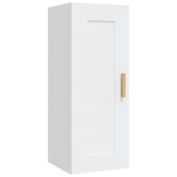 vidaXL Armario de pared madera contrachapada blanco 35x34x90 cm
