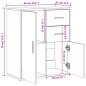 vidaXL Aparador de madera de ingeniería 2 uds roble ahumado 60x31x70cm vidaXL Aparador de madera de ingeniería 2 uds roble ahumado 60x31x70cm