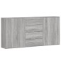 vidaXL Aparadores 3 uds madera de ingeniería gris Sonoma 60x31x84 cm vidaXL Aparadores 3 uds madera de ingeniería gris Sonoma 60x31x84 cm