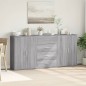 vidaXL Aparadores 3 uds madera de ingeniería gris Sonoma 60x31x84 cm vidaXL Aparadores 3 uds madera de ingeniería gris Sonoma 60x31x84 cm