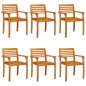 vidaXL Sillas de jardín 6 uds madera maciza de acacia 59x55x85 cm
