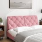 vidaXL Cabecero de cama acolchado terciopelo rosa 120 cm