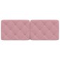 vidaXL Cabecero de cama acolchado terciopelo rosa 120 cm
