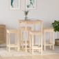 vidaXL Set de bar 5 piezas madera maciza de pino