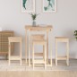 vidaXL Set de bar 5 piezas madera maciza de pino