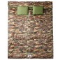 vidaXL Saco de dormir doble y almohadas camping adultos 3-4 estaciones vidaXL Saco de dormir doble y almohadas camping adultos 3-4 estaciones