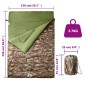 vidaXL Saco de dormir doble y almohadas camping adultos 3-4 estaciones vidaXL Saco de dormir doble y almohadas camping adultos 3-4 estaciones