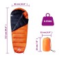 vidaXL Saco de dormir tipo momia de camping para adultos 3 estaciones vidaXL Saco de dormir tipo momia de camping para adultos 3 estaciones