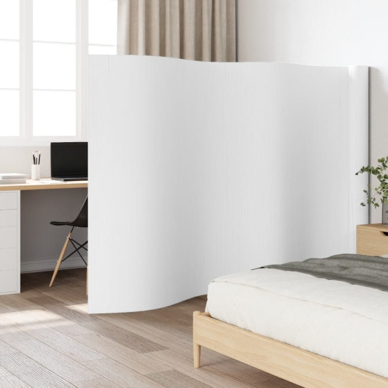 vidaXL Biombo divisor de bambú blanco 165x800 cm vidaXL Biombo divisor de bambú blanco 165x800 cm