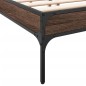 vidaXL Estructura cama madera ingeniería metal marrón roble 150x200 cm vidaXL Estructura cama madera ingeniería metal marrón roble 150x200 cm