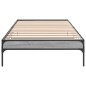 vidaXL Estructura cama madera ingeniería metal gris Sonoma 100x200 cm vidaXL Estructura cama madera ingeniería metal gris Sonoma 100x200 cm