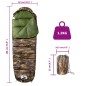 vidaXL Saco de dormir tipo momia de camping para adultos 3 estaciones vidaXL Saco de dormir tipo momia de camping para adultos 3 estaciones