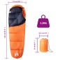 vidaXL Saco de dormir tipo momia de camping para adultos 3 estaciones vidaXL Saco de dormir tipo momia de camping para adultos 3 estaciones