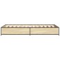vidaXL Estructura cama madera ingeniería metal roble Sonoma 90x200 cm vidaXL Estructura cama madera ingeniería metal roble Sonoma 90x200 cm