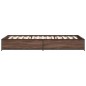 vidaXL Estructura cama madera ingeniería metal roble marrón 75x190 cm vidaXL Estructura cama madera ingeniería metal roble marrón 75x190 cm