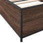 vidaXL Estructura cama madera ingeniería metal roble marrón 75x190 cm vidaXL Estructura cama madera ingeniería metal roble marrón 75x190 cm