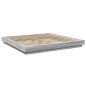 vidaXL Estructura de cama con luces LED madera gris Sonoma 200x200 cm vidaXL Estructura de cama con luces LED madera gris Sonoma 200x200 cm