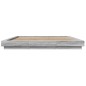 vidaXL Estructura de cama con luces LED madera gris Sonoma 200x200 cm vidaXL Estructura de cama con luces LED madera gris Sonoma 200x200 cm