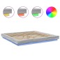 vidaXL Estructura de cama con luces LED madera gris Sonoma 200x200 cm vidaXL Estructura de cama con luces LED madera gris Sonoma 200x200 cm