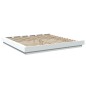 vidaXL Estructura de cama con LED madera ingeniería blanco 180x200 cm