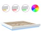 vidaXL Estructura de cama con LED madera ingeniería blanco 180x200 cm