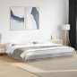 vidaXL Estructura cama con luces LED madera gris hormigón 180x200 cm vidaXL Estructura cama con luces LED madera gris hormigón 180x200 cm