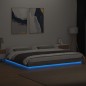vidaXL Estructura cama con luces LED madera gris Sonoma 180x200 cm vidaXL Estructura cama con luces LED madera gris Sonoma 180x200 cm